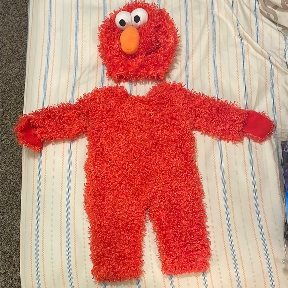 Red Fuzzy Costume with Hood